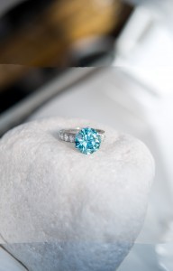 Anello con diamante blu- Gioielli Juwelo