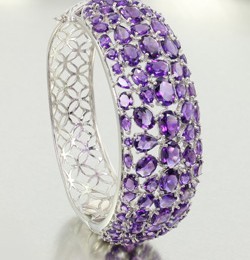 Bracciale con ametista Zambia- Gioielli Juwelo