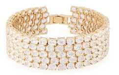 Bracciale in oro con zaffiro bianco