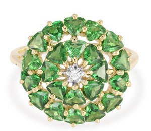 Anello in oro con tsavorite