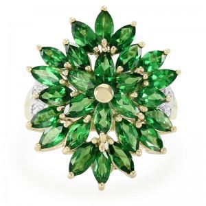 Anello con Tsavorite