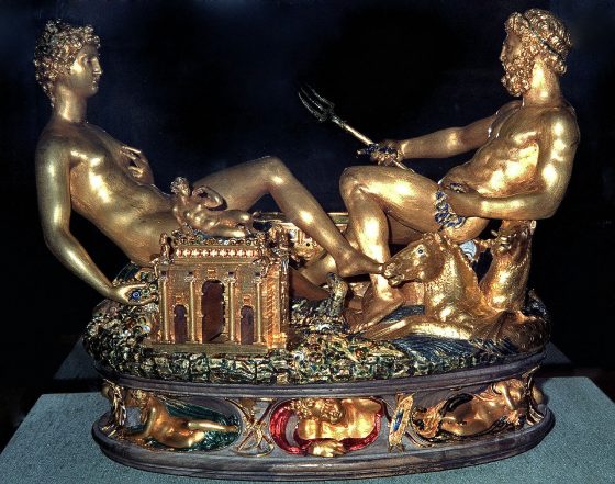 saliera in oro di francesco i creata da benvenuto cellini