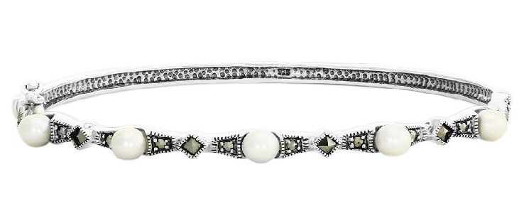 Perla barocca bracciale argento